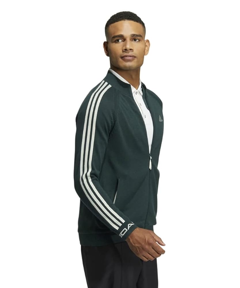 adidas ライニングフルジップセーター adidas ニット セーター スリーストライプス 防風 長袖